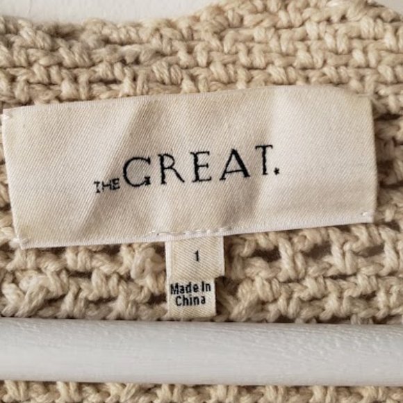 THE GREAT. The Zig Zag Bobble Pom Pom Popcorn Cardigan - Picture 7 of 7